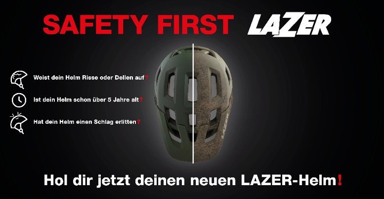 Ersetze jetzt deinen Helm und erhalte 20% Rabatt auf einen LAZER-Helm